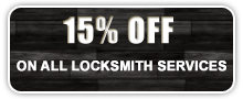 15% off on all locksmith services